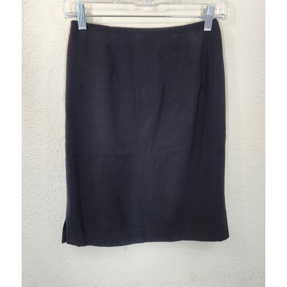 Amanda Smith Petite Skirt 2P Black Pencil Straight Knee Length Vintage Career